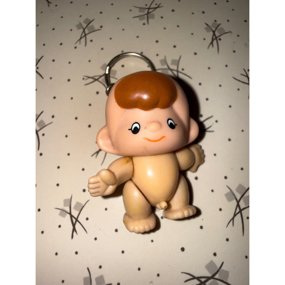 Vintage Tinkle Tot Wee Wee Boy Keychain Novelty Rubber Figure Retro Toy